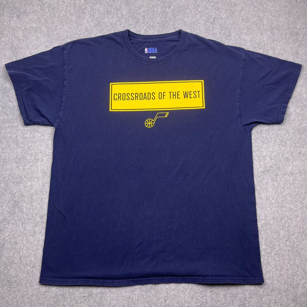 utah jazz‎ crossroads of the west t-shirt blue xl